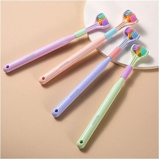 3 faced Tooth Brush ( Pack of 2 )